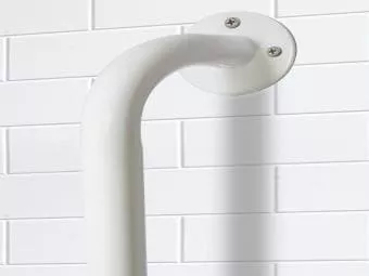 Essential Medical Supply Metal Grab Bar in White Enamel