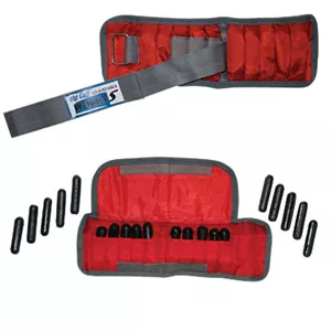 Fabrication Enterprises 526590 - CanDo Adjustable Cuff Wrist Weight, Red, 4 lb.