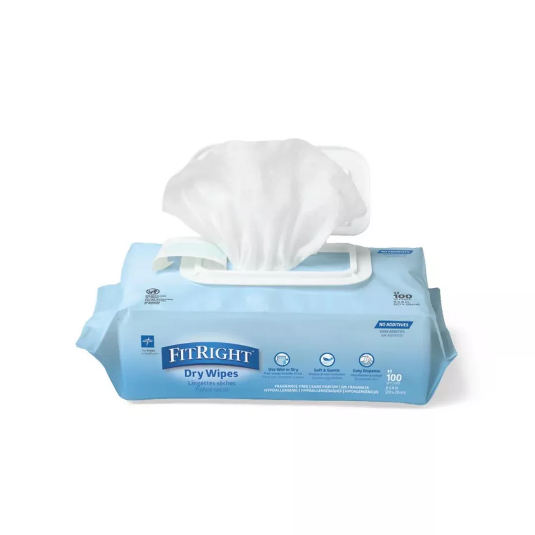 FitRight Dry Wipes - Ultra-Soft Spunlace Fabric