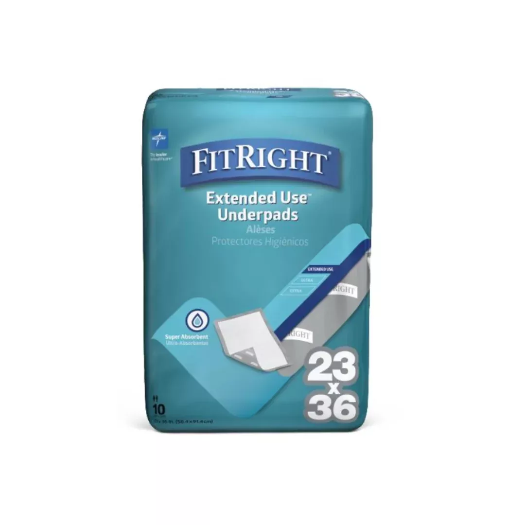 FitRight Extended-Use Premium Underpads - Heavy Absorbency