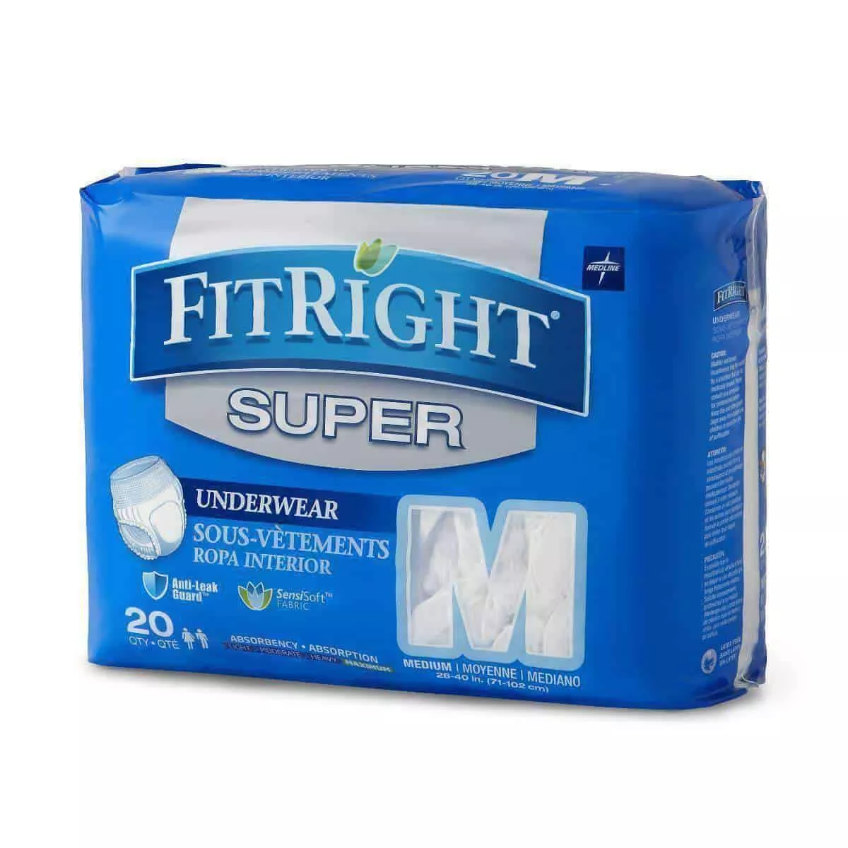 FitRight Super Adult Incontinence Underwear - Maximum Absorbency Case of 80