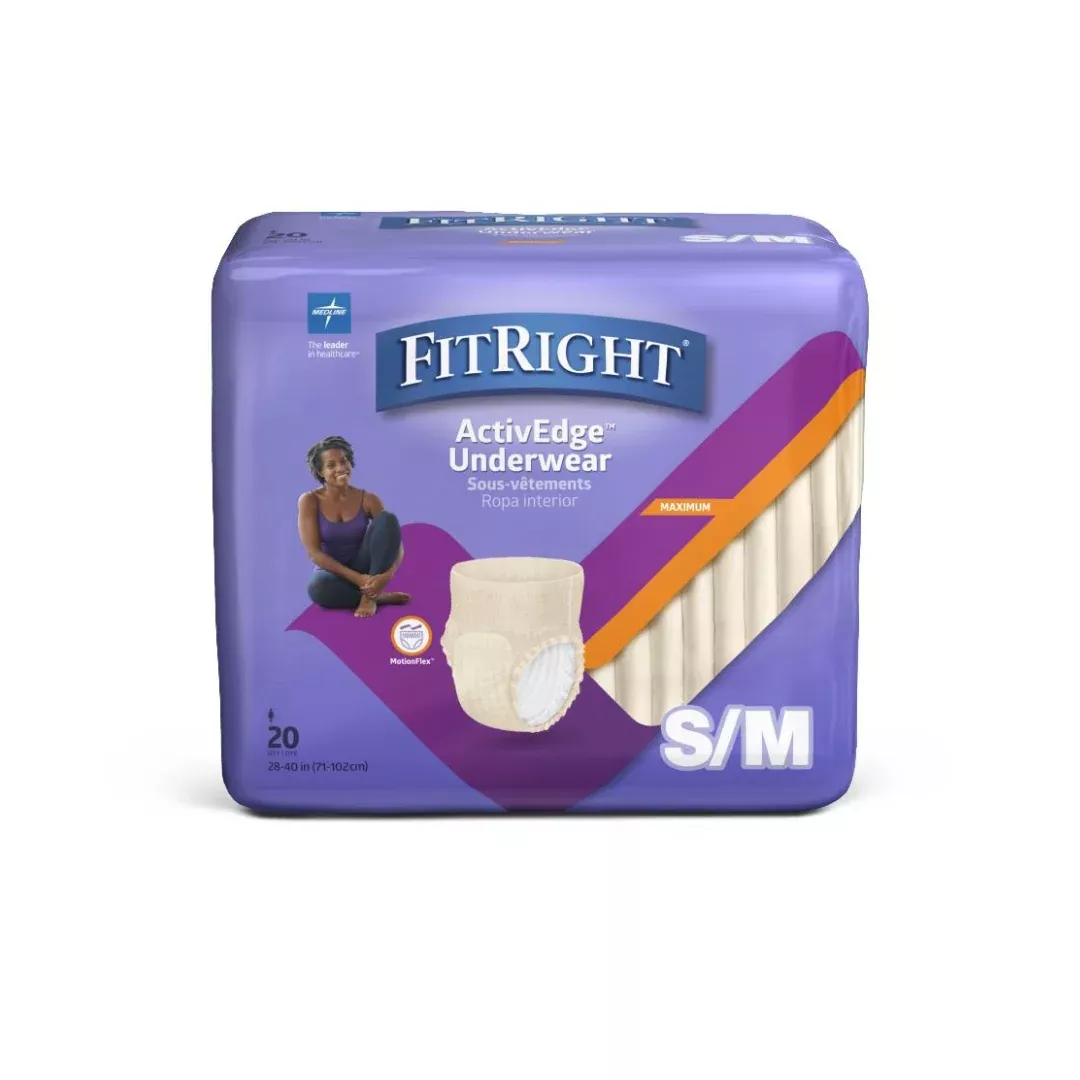 FitRight Ultra Absorbency Underwear for Women - Case of 80