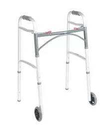Folding Walker - Drive 10210-1 Deluxe 2-Button Foldw/5-in. Wheels (US/CANADA)