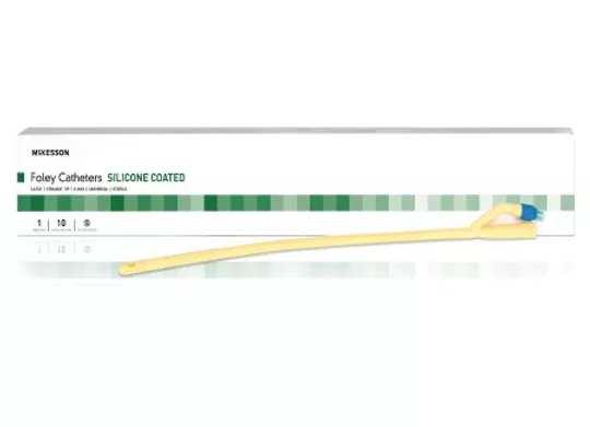Foley Catheter McKesson 2-Way Standard Tip 30 cc Balloon Silicone Coated