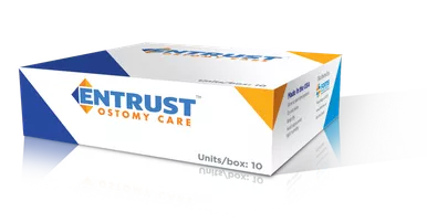 Fortis 121034F - Entrust 1 Piece Pre-cut 3/4" Stoma, Transparent, Filter, Standard Wear, 12" Closed End