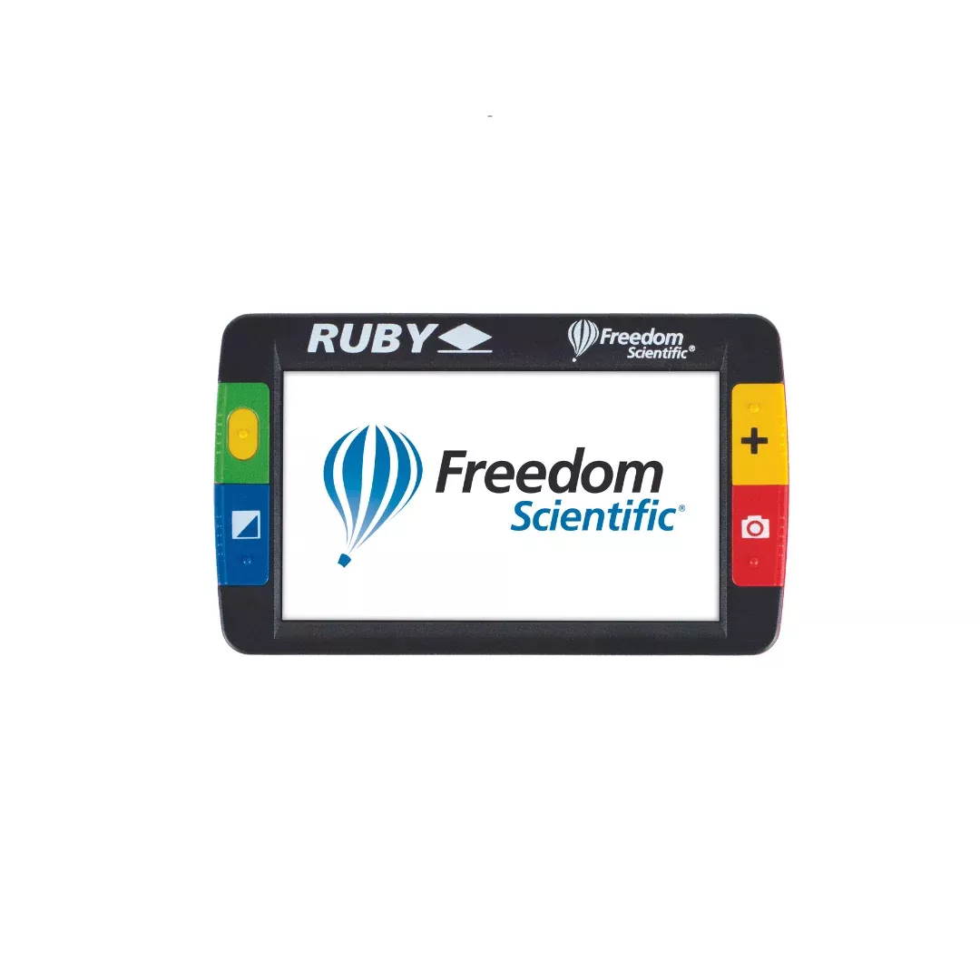 Freedom Scientific Ruby Portable Video Magnifier - 4.3 Inch Screen - 14x Magnification