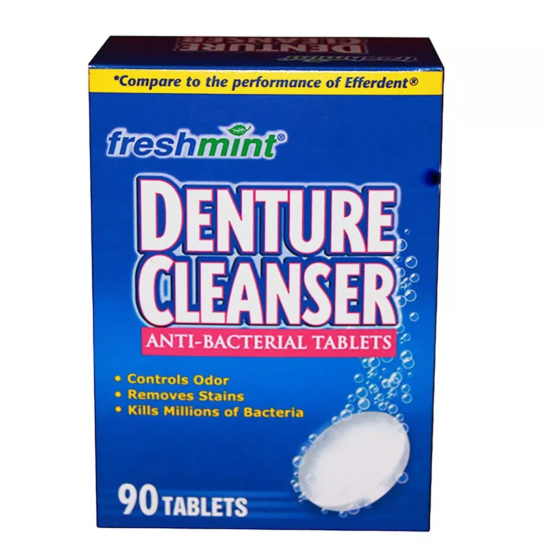 Freshmint Anti-Bacterial Denture Cleanser Tablets - 90 Tablets