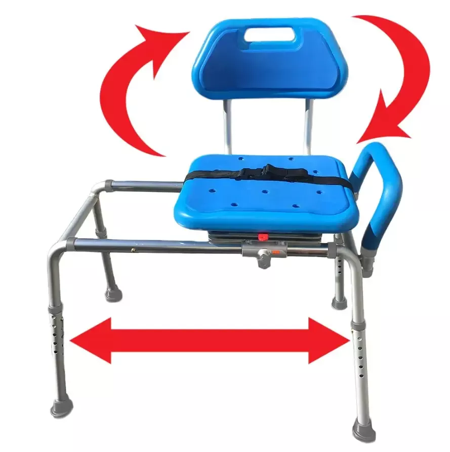 Gateway Premium Sliding Bath Transfer Bench with Swivel Seat Padded