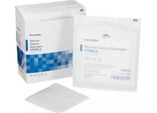 Gauze Sponge 4 X 4 Inch 2 per Pack Sterile 12-Ply Square