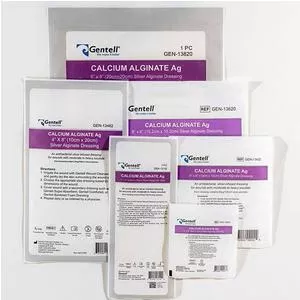 Gentell Calcium Alginate Ag Dressing, 6" X 6"- 1 Each