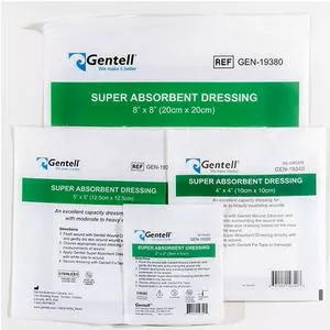 Gentell Super Absorbent Dressing, 5" X 5"- 1 Each