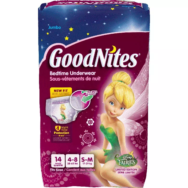 Goodnites Disposable Underwear For Girls Small/medium Jumbo- Pack(age) of 14