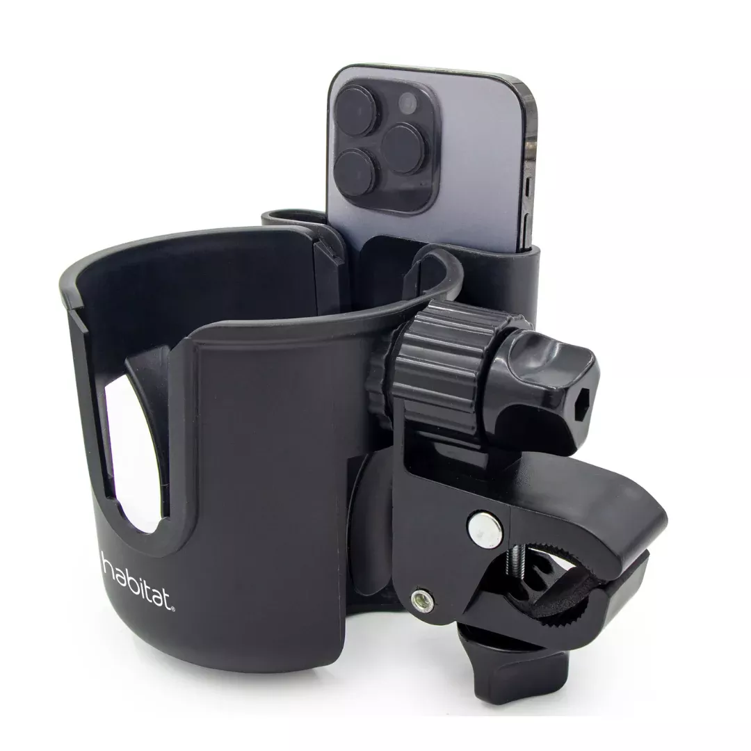 Habitat Universal Cup Holder Attachment with Phone Holder
