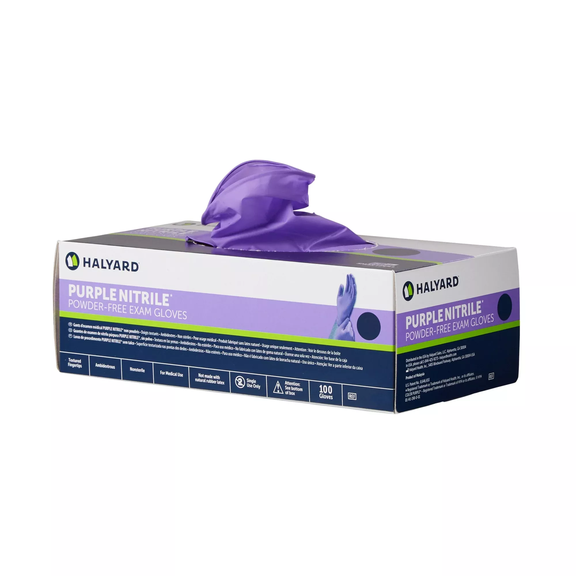 Halyard Purple Nitrile Exam Gloves