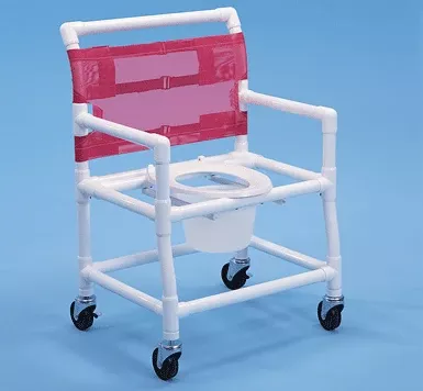 Healthline Shower Commode Chair (Extra Wide-Bar In Back)