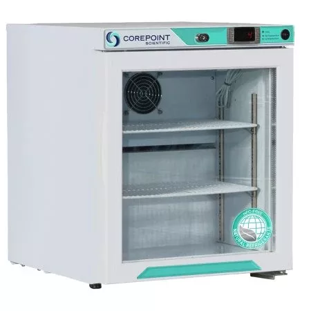 Horizon Scientific Inc Countertop Refrigerator Corepoint™ Scientific Laboratory Use 1 cu.ft. 1 Swing Glass Door Cycle Defrost - Each - PR011WWG/0-EA