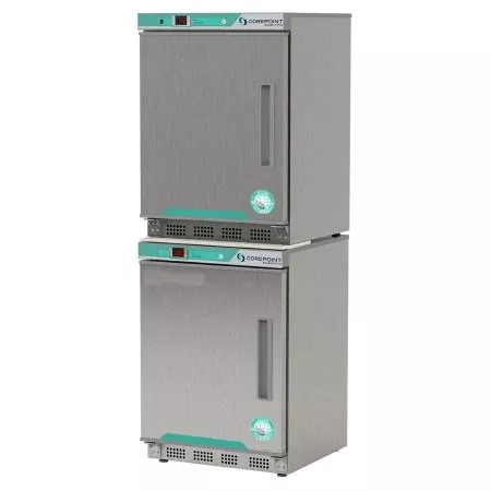 Horizon Scientific Inc Refrigerator / Freezer Corepoint™ Scientific White Diamond Series Laboratory Use 9 cu.ft. 2 Solid Swing Doors Cycle / Manual Defrost - Each - PRF092WWWLH/0-EA