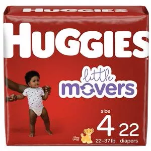 Huggies Little Movers Diapers, Size 4, Jumbo Pack- Pack(age) of 22