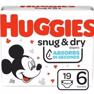 Huggies Snug And Dry Diapers, Size 6, Jumbo Pack, 19 Ct- Pack(age) of 19