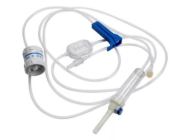 I.v. Administration Set With Gvs Easydrop Flow Regulator, 0.22 Micron In Line Gvs Speedflow Air-eliminating Filter, Dehp-free, 1 Y-site, 15 Micron Fitler In Drip Chamber, Swivel, Luer Lock, 92 Inches- 1 Each