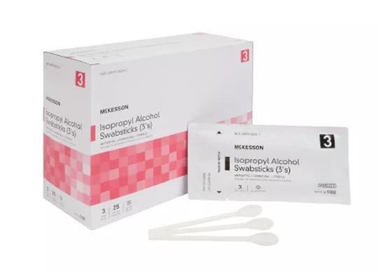Impregnated Swabstick McKesson 70% Strength Isopropyl Alcohol Individual Packet