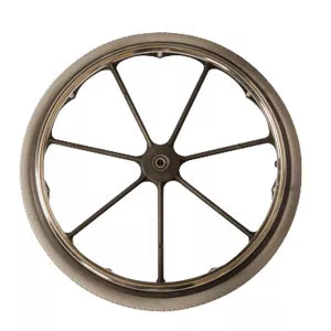 Invacare 1133297 - Replacement 24" Rear Wheel with Chrome Handrim Assembly
