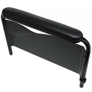 Invacare 8881130822U67 - Removable Fixed Height Conventional Full Length Armrest Kit Left, Black Vinyl Upholstery