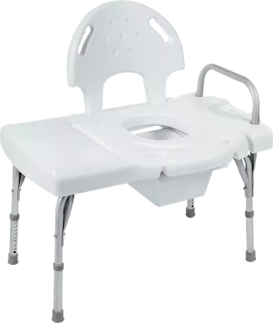 Invacare 9670C - I-Class Heavy-Duty Transfer Bench with Rail, Commode Opening and Pail