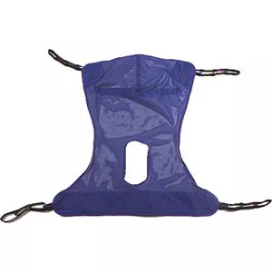 Invacare R114 - Reliant Full Body Sling with Commode Opening, Medium, Purple, Mesh