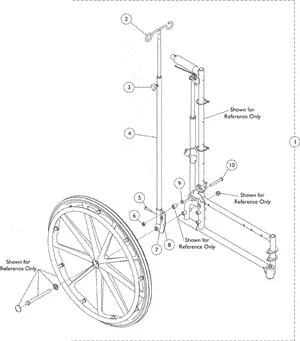 Invacare Telescoping IV Pole with Bracket for Invacare Reclining Wheelchairs