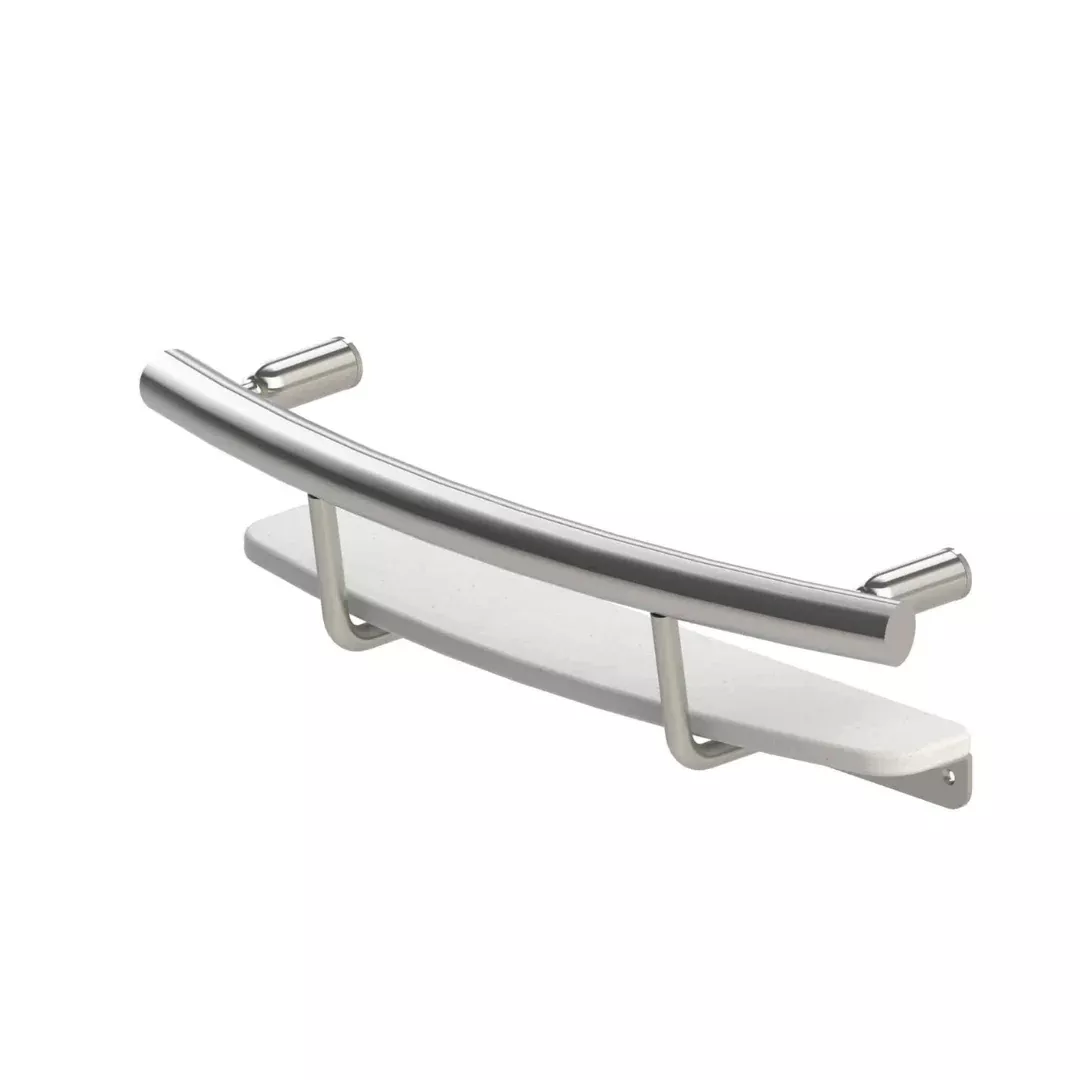Invisia Modern Shampoo Shelf with Fall Prevention Grab Bar