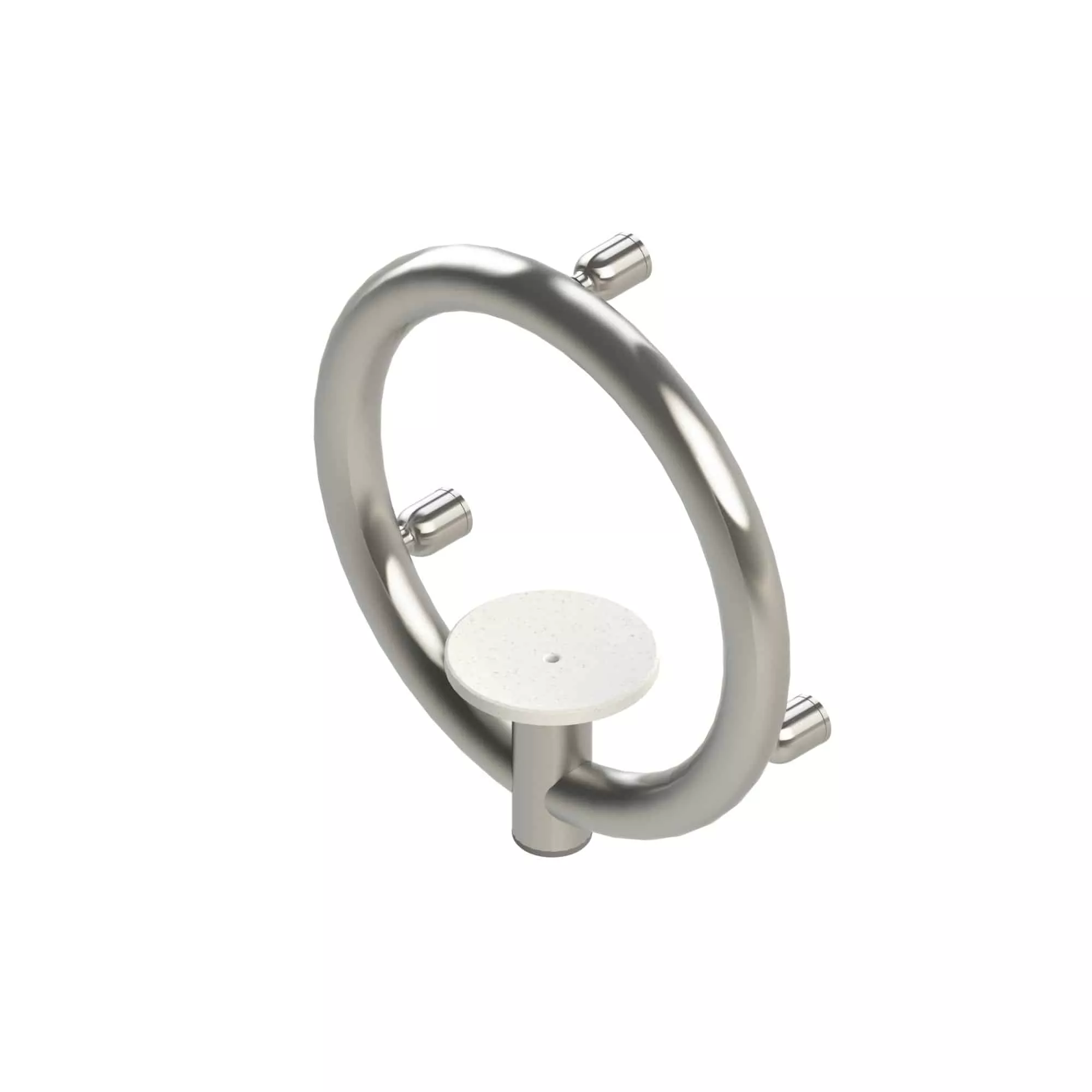 Invisia Modern Soap Dish with Safety Fall Prevention Grab Ring - 500 lb Cap