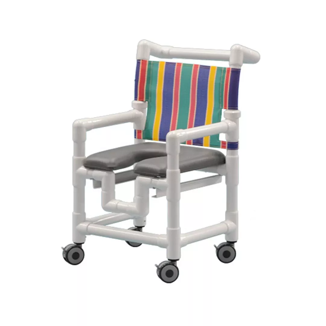IPU Pediatric/Youth PVC Rolling Shower Chair Commode