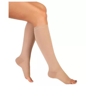 Juzo 4412ADS214 - Juzo Basic, Knee-High 30-40 mmHg, Open Toe, Short, Beige, Size 2