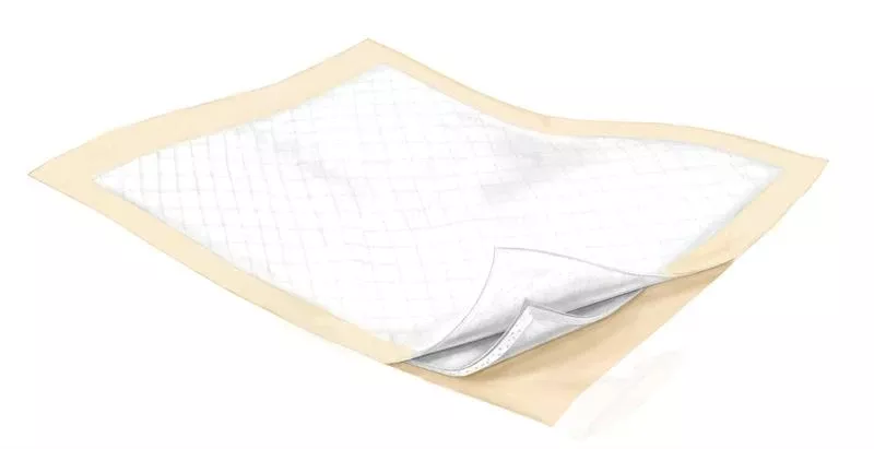 Kendall Covidien 6422P Wings Plus (formerly Maxima) Underpad, Heavy Absorbency, beige back - 23" x 36", Bag of 5 pads