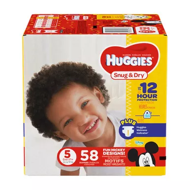 Kimberly Clark 40703 - HUGGIES Snug and Dry Diapers, Step 5, Big Pack