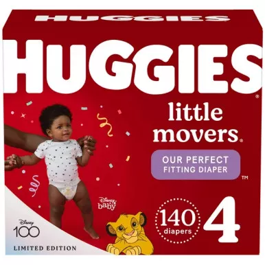 Kimberly Clark 49709 - Huggies Little Movers Diapers, Size 4, Big Pack