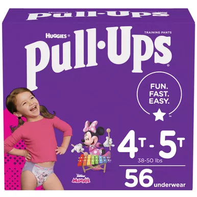 Kimberly Clark 53636 - Pull-Ups Learning Designs Training Pants, Girl, 4T-5T, Giga Pack, Replaces Item 6945130