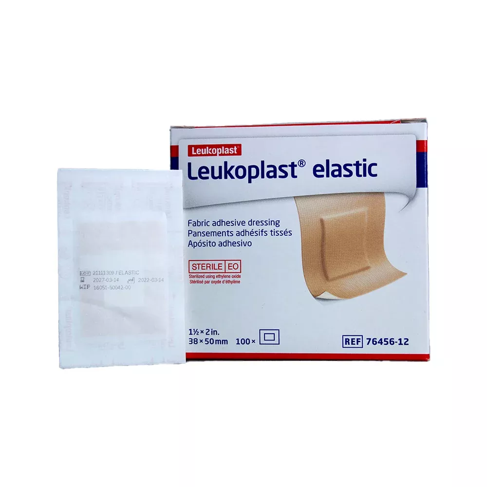 Leukoplast Elastic 1.5" X 2" Patch Bandage - Replaces Bi00330- Box of 100