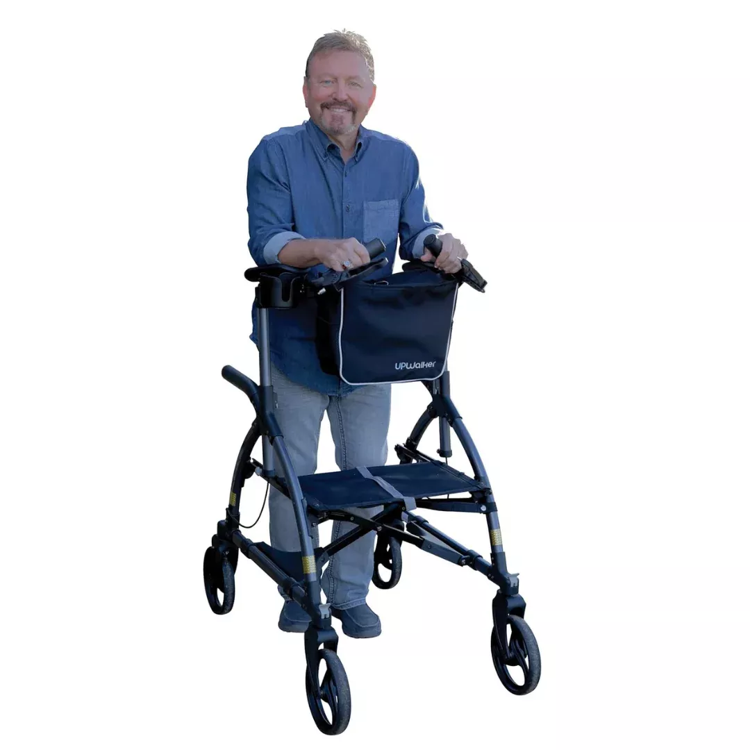 LifeWalker Mobility UPWalker - Innovative Upright Folding Rolling Walker