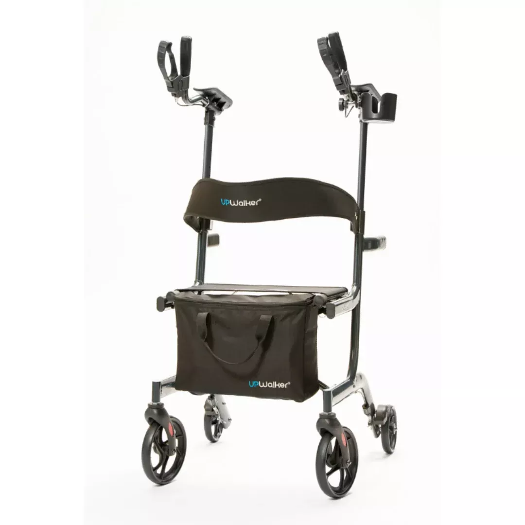 LifeWalker UpWalker Lite Folding Rolling Upright Walker - Weighs Only 15.5 lbs