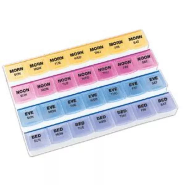 LS&S 4 Times a Day Pill Container