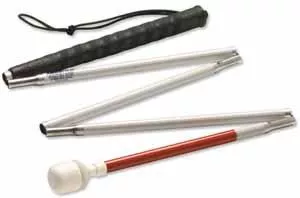 LS&S Ambutech Aluminum Folding Cane Marshmallow Roller Tip
