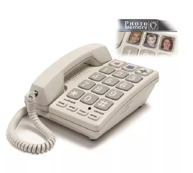 LS&S Big Button Corded Phone with Brailled Numbers