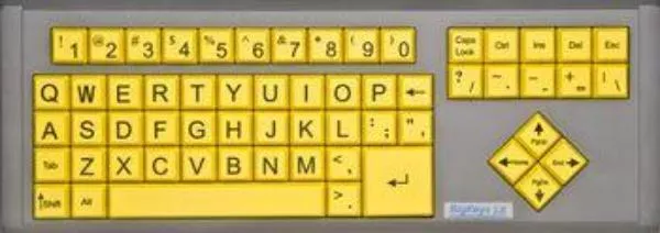 LS&S Black On Yellow Big Keys LX