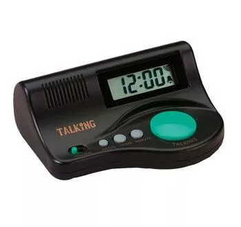 LS&S Curve Talking Clock, Black - Large