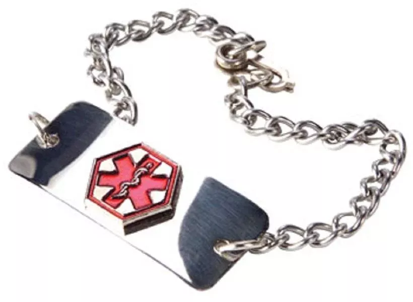 LS&S Diabetic Alert - Bracelet, Stainless Steel 7.5"