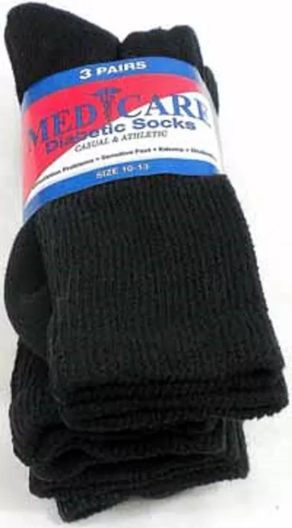 LS&S Diabetic Socks - 3 Pair Per Pack