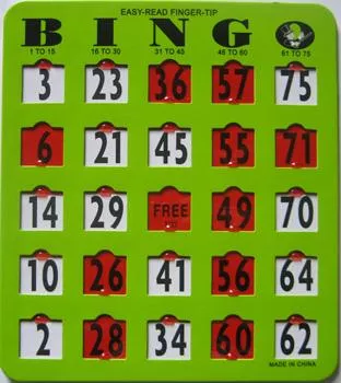 LS&S EZ Read Finger Tip Bingo Card 3/4" Numbers