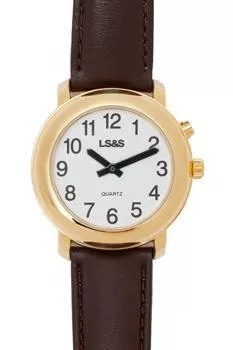 LS&S Gold One Button Watch
